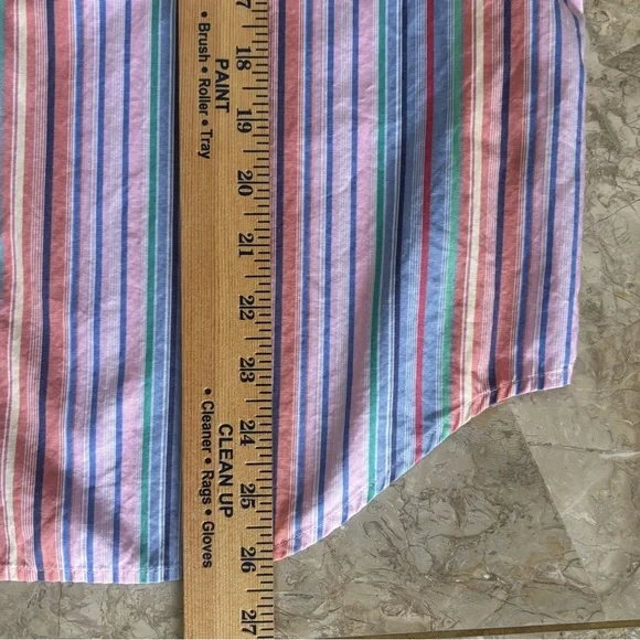 Lauren Ralph Lauren Multicolor Striped Button Front Shirt Size L 100% Cotton - Picture 10 of 10